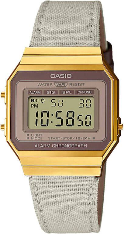 Casio Digitale dameschronograaf A700WEGL 7AEF Kleurloos