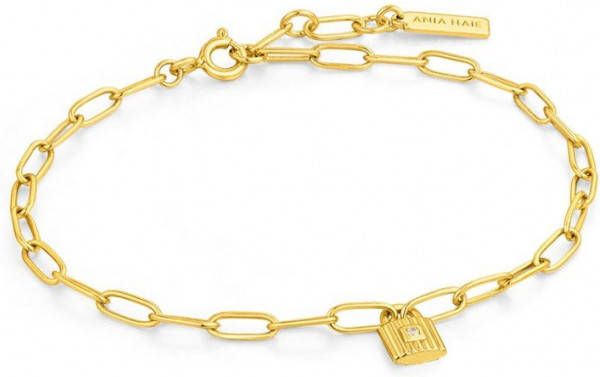 Ania Haie Chunky Chain Padlock armband verguld