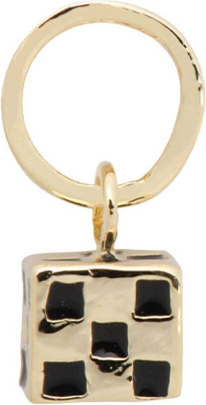 Anna + Nina Checkered Dice hanger verguld