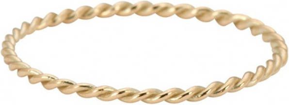 Anna + Nina Twisted ring van 14 karaat geelgoud
