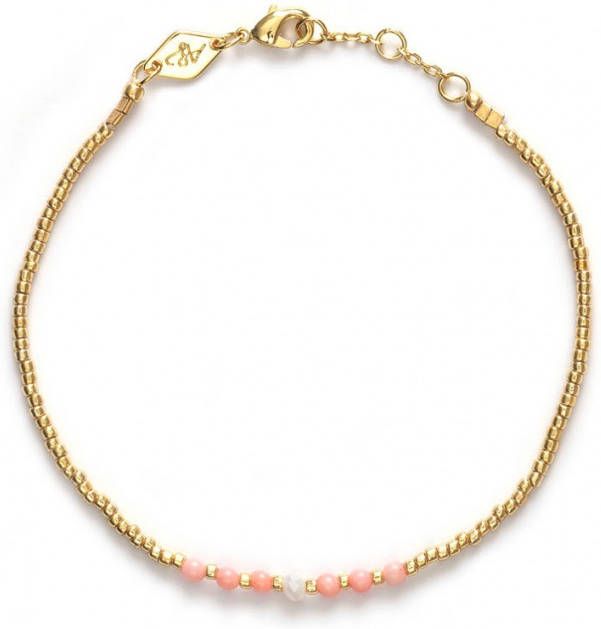 ANNI LU Bead & Gem armband met glassteen