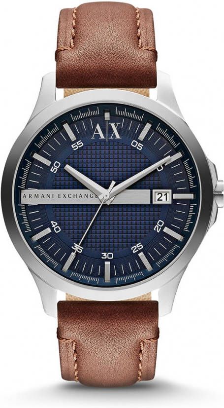 Armani Exchange horloge Hampton AX2133 zilverkleur/bruin