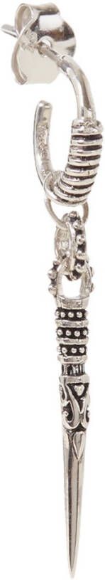 BA&SH Olie enkele oorsteker met hanger