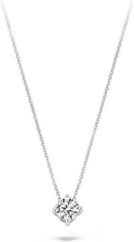 Blush Ketting van 14 karaat witgoud met zirkonia 3057WZI