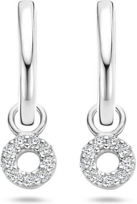 Blush Oorbedels van 14 karaat witgoud 9065WZI