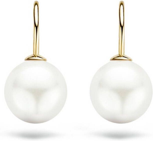 Blush Oorhangers van 14 karaat geelgoud met parel 7049YPW