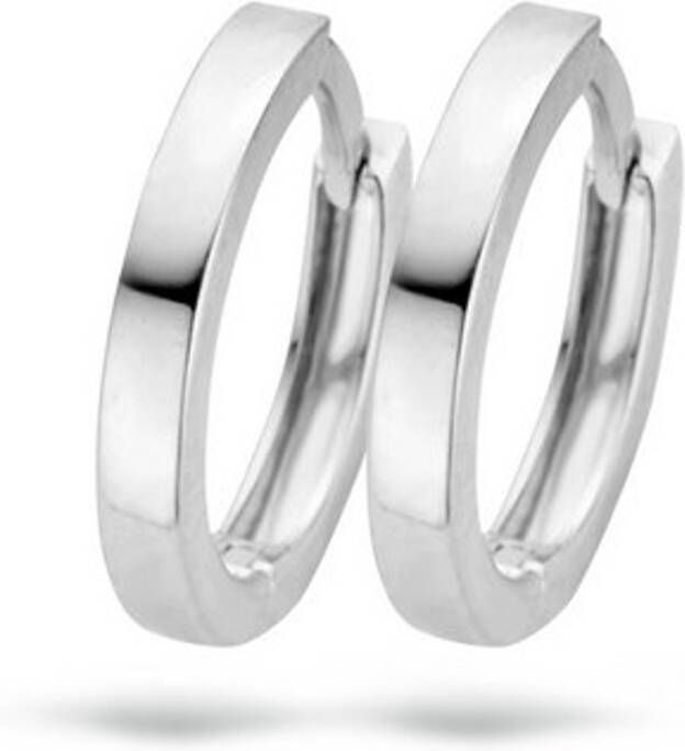 Blush Oorringen van 14 karaat witgoud 7202WGO