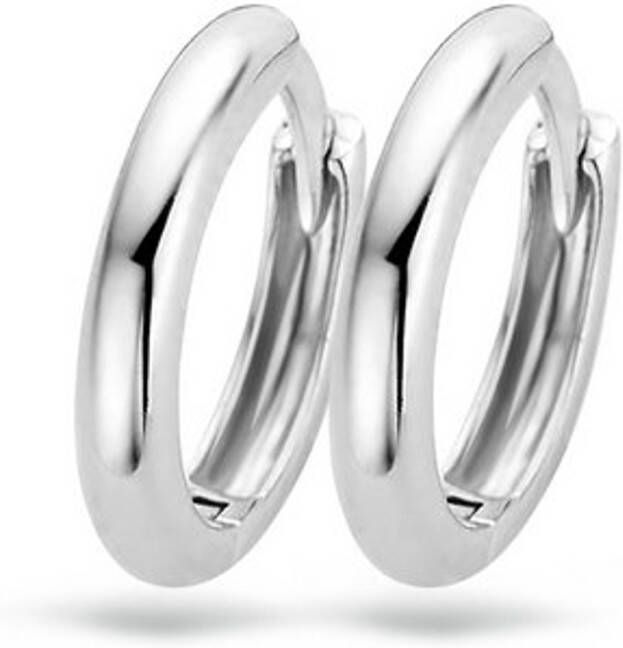 Blush Oorringen van 14 karaat witgoud 7203WGO