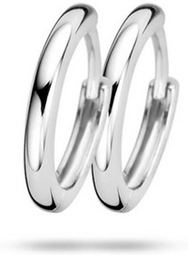 Blush Oorringen van 14 karaat witgoud 7232WGO