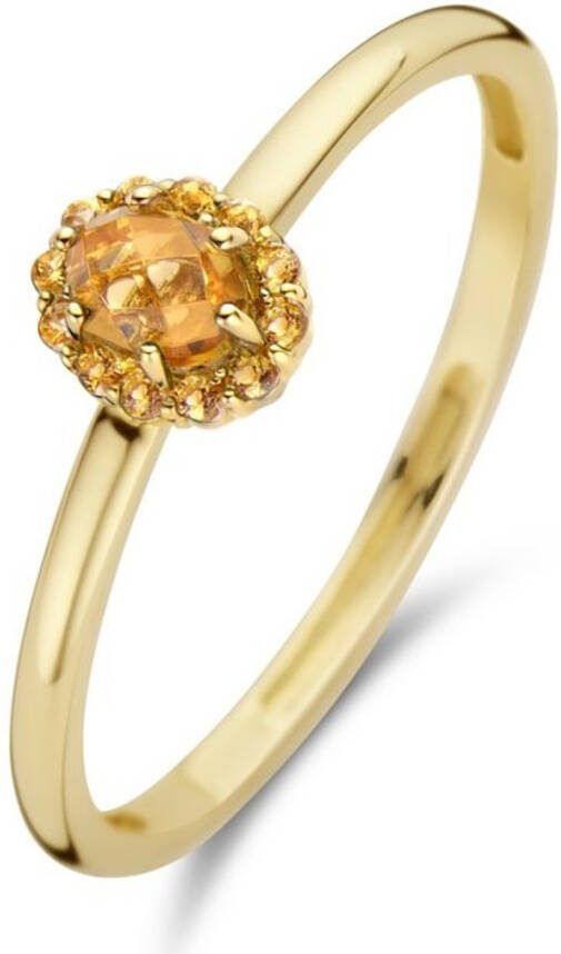 Blush Ring van 14 karaat geelgoud met citrien 1226YCI