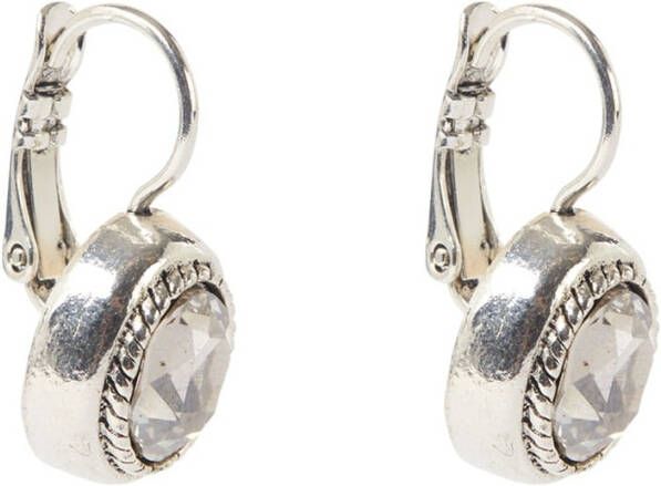 Camps en Camps Oorbellen Swarovski Silver Dust Dormeuses Grijs