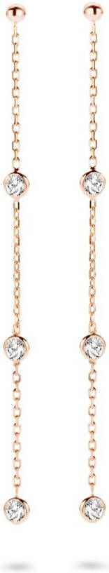 Casa Jewelry Pruts Oorhangers van zilver met rosegoudgoud verguld