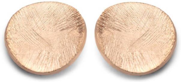 Casa Jewelry Rondjes Satin oorknopjes verguld