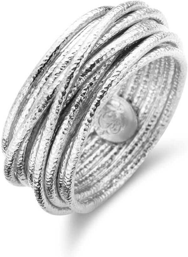 Casa Jewelry Wikkel Satin ring van zilver