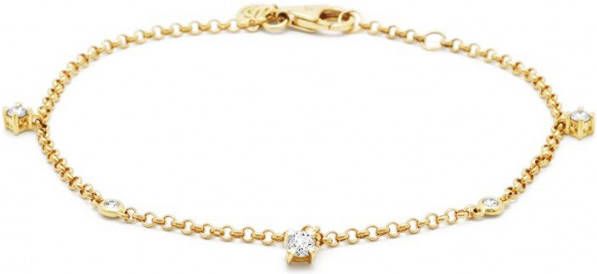 Diamond Point Geelgouden armband, 0 23 ct diamant, Hearts & Arrows
