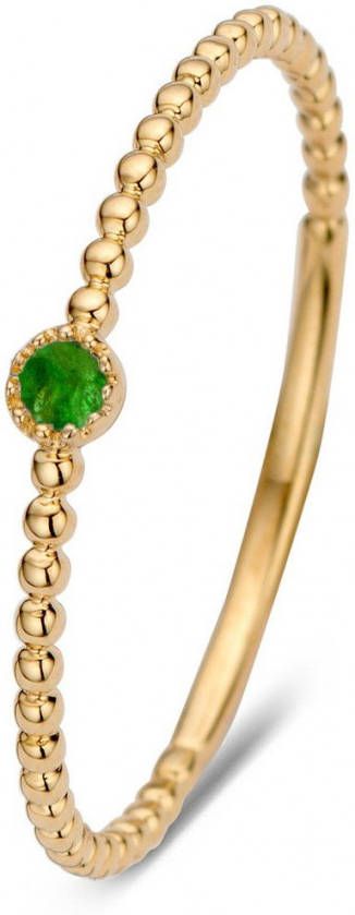 Diamond Point Geelgouden ring 0 04 ct smaragd Joy