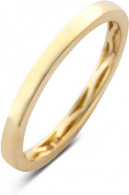 Diamond Point Ring Ensemble van 14 karaat geelgoud