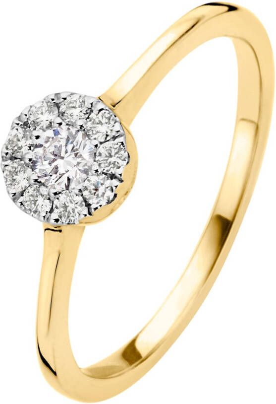 Diamond Point Gouden ring 0 20 ct diamant Hearts & Arrows