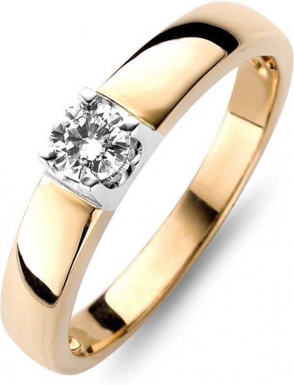 Diamond Point Groeibriljant rosé, gouden ring