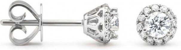 Diamond Point Oorbellen van 14 karaat witgoud met 0 55 ct diamant Starlight