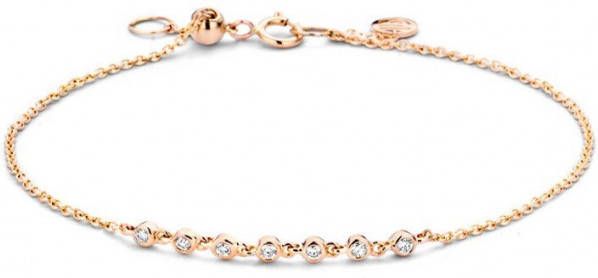 Diamond Point Rosé, gouden armband 0.11 ct diamant Joy