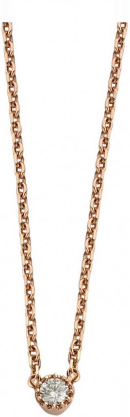 Diamond Point Rosé, gouden collier 0.05 ct diamant Joy
