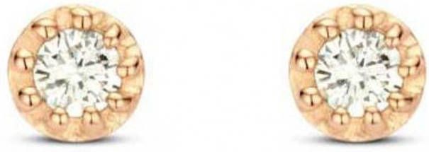 Diamond Point Rosé, gouden oorsieraden 0.06 ct diamant Joy