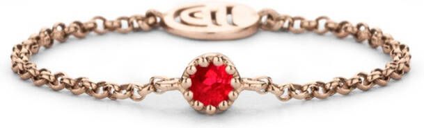 Diamond Point Rosé, gouden ring 0.05 ct robijn Joy