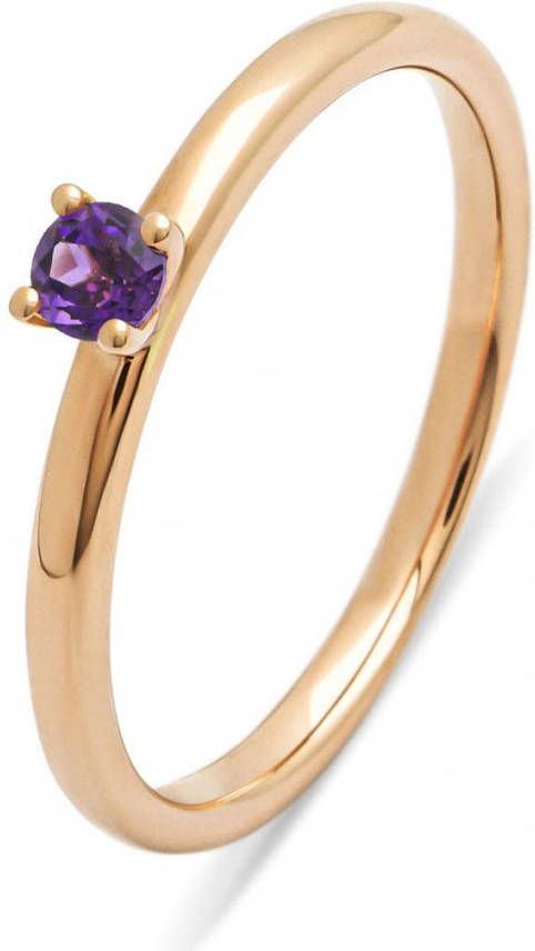 Diamond Point Rosé, gouden ring, 0.11 ct amethist, Four Seasons