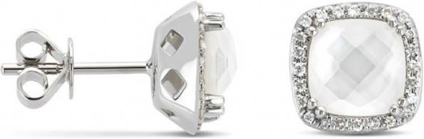 Diamond Point Witgouden oorsieraden, 2.75 ct kwarts, Fië, sta