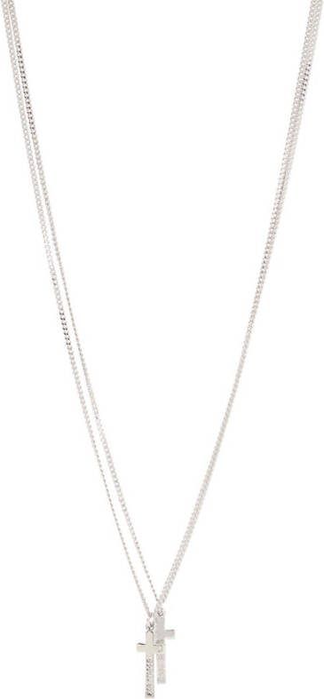 Dsquared2 Ketting met charmes , Grijs, Heren