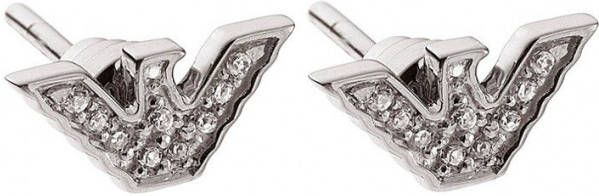 Emporio Armani Oorknopjes van zilver met logo EG3027040