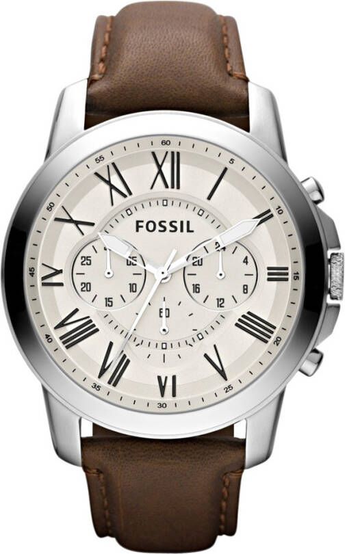 Fossil FS4735 Horloge Leer Bruin Ø 44 mm