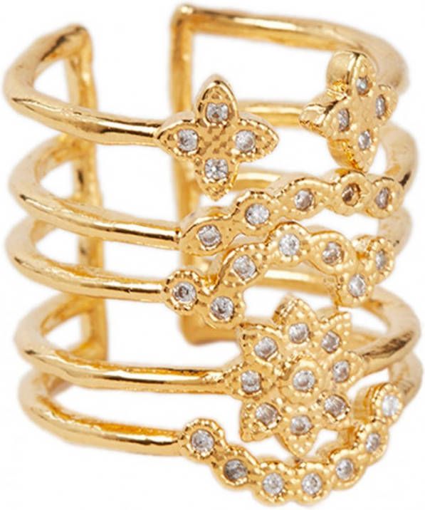 Maje Ring verguld met glassteen