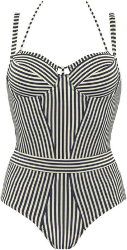Marlies Dekkers Holi Vintage Plunge Balconette Badpak | Wired Padded Blue ecru 70b