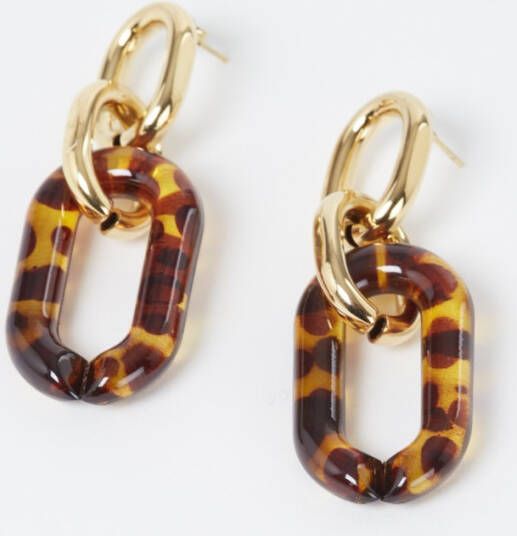 My Jewellery bruine grote oorhangers