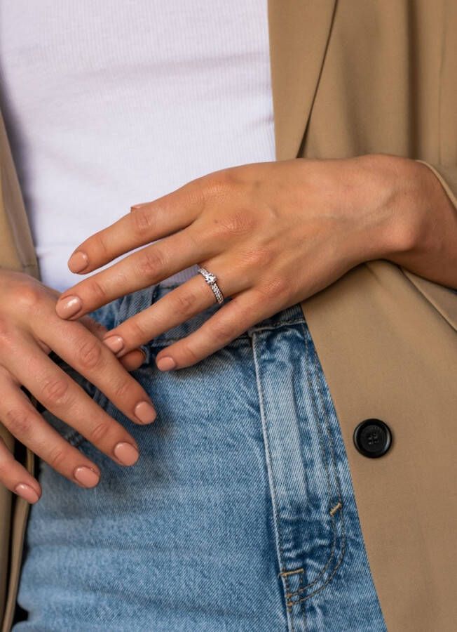 TI SENTO Milano Ring van zilver met zirkonia 1795ZI