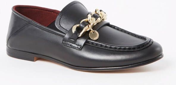 Tommy Hilfiger Zwarte Loafers Chain Loafer