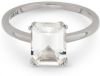 24Kae Ringen Ring met rechthoekige steen 925 Sterling zilver gerhodineerd 12409S Zilverkleurig online kopen
