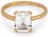 24Kae Ringen Ring met rechthoekige steen 925 Sterling zilver geelgoud verguld 12409Y Goudkleurig online kopen