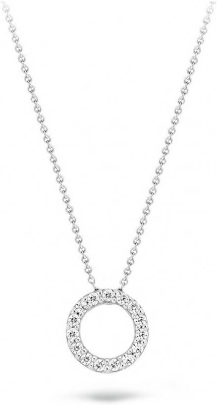 Blush Ketting van 14 karaat witgoud met zirkonia 3065WZI