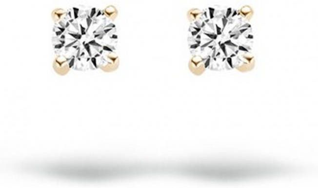 Blush Oorknopjes van 14 karaat geelgoud met zirkonia 8717828160411