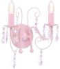 VidaXL Wandlamp met kralen 2 x E14 roze online kopen