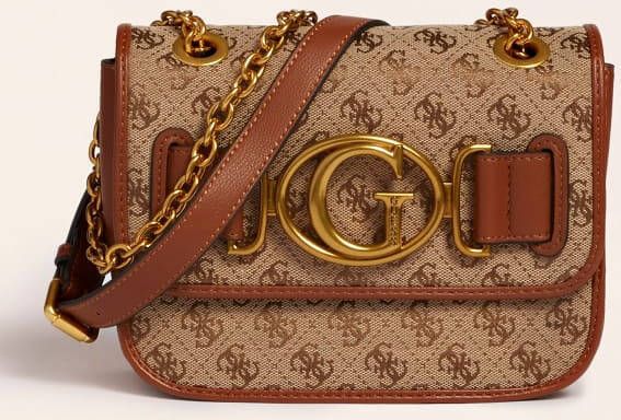 Guess Aileen Crossbody Flap cognac Damestas