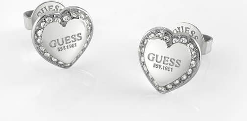 Guess Oorbellen Earrings Fine Heart JUBE01427JWRHT Zilverkleurig