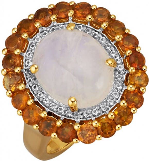 KLiNGEL Damesring met maansteen Roze