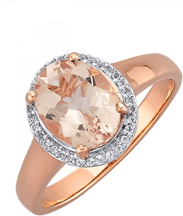 KLiNGEL Damesring met morganiet Roze