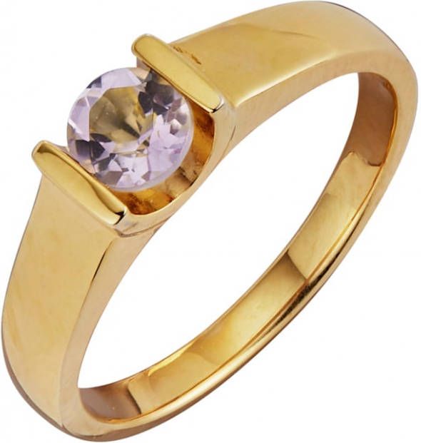 KLiNGEL Damesring met pinkkleurige amethist Roze