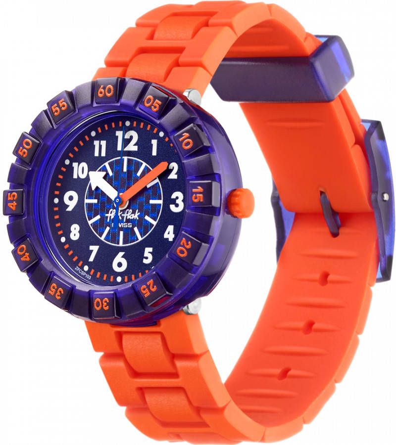 Flik Flak 7+ Power Time FCSP103 Orangebrick horloge