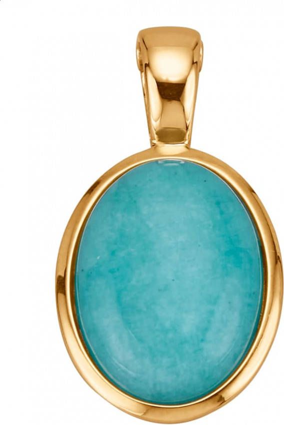 Diemer Farbstein Cliphanger met amazoniet cabochon Turquoise